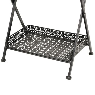 vidaXL Măsuță de ceai pliabilă stil vintage negru 58x35x72 cm metal