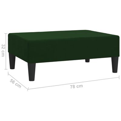 vidaXL Taburet, verde închis,78x56x32 cm, catifea