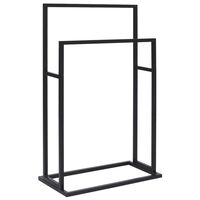 vidaXL Suport de prosoape autonom, negru, 48x24x78,5 cm, fier