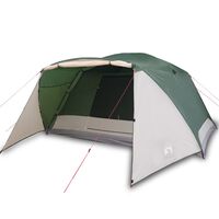 vidaXL Cort de camping cu verandă 4 persoane, verde, impermeabil