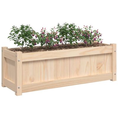 vidaXL Jardinieră de grădină, 90x31x31 cm, lemn masiv de pin