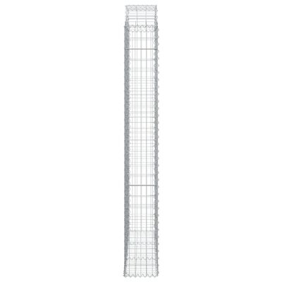 vidaXL Coș gabion arcuit, 150x30x220/240 cm, fier galvanizat