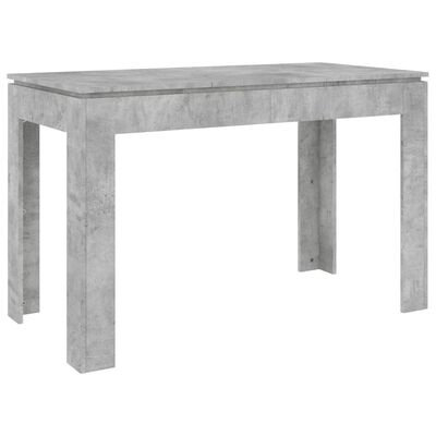 vidaXL Masă de bucătărie, gri beton, 120x60x76 cm, lemn prelucrat