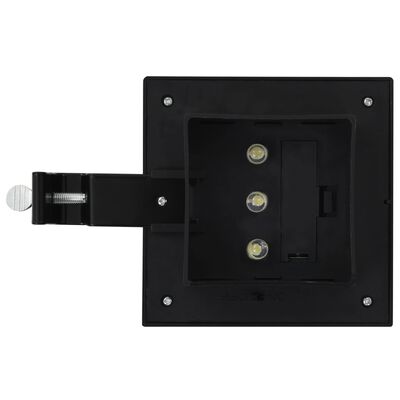 vidaXL Lămpi solare de exterior cu LED, 6 buc, negru, 12 cm, pătrat