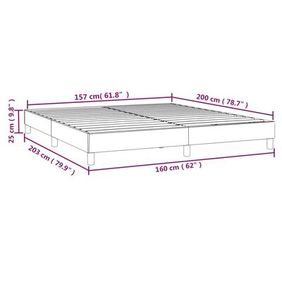 vidaXL Cadru de pat, negru, 160x200 cm, piele ecologică