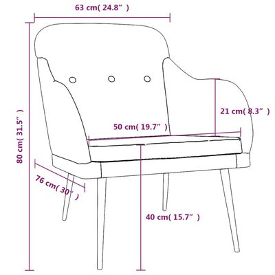 vidaXL Fotoliu, gri deschis, 63x76x80 cm, textil