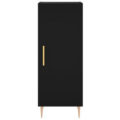 vidaXL Dulap înalt, negru, 34,5x34x180 cm, lemn prelucrat