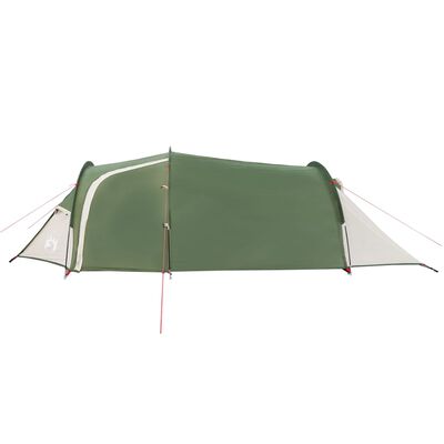 vidaXL Cort de camping pentru 2 persoane, verde, impermeabil