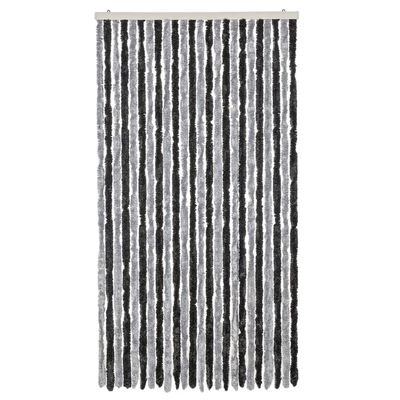 vidaXL Perdea pentru insecte, gri și negru, 100x220 cm, chenille