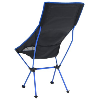 vidaXL Scaun de camping pliabil, negru, PVC și aluminiu