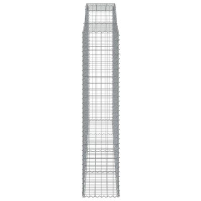 vidaXL Coșuri gabion arcuite, 4 buc, 300x50x220/240cm, fier galvanizat