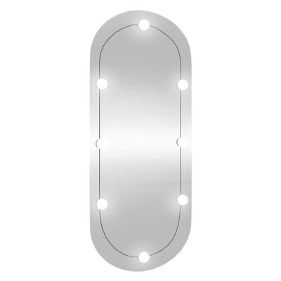 vidaXL Oglindă de perete cu lumini LED 40x90 cm oval sticlă