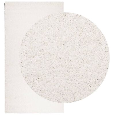 vidaXL Covor pufos "PAMPLONA" cu fire înalte, crem modern, 80x150 cm