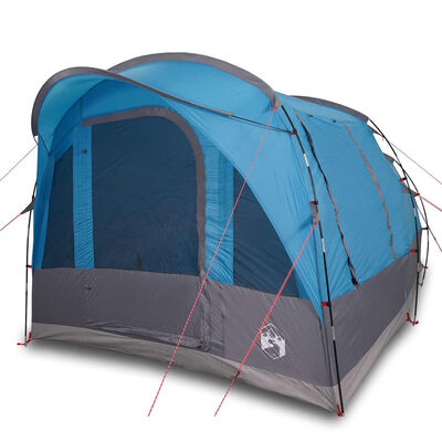 vidaXL Cort de camping pentru 3 persoane, albastru, impermeabil