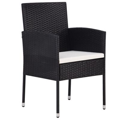 vidaXL Set de mobilier de grădină, 9 piese, negru