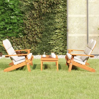 vidaXL Set mobilier de grădină Adirondack, 3 piese, lemn masiv acacia