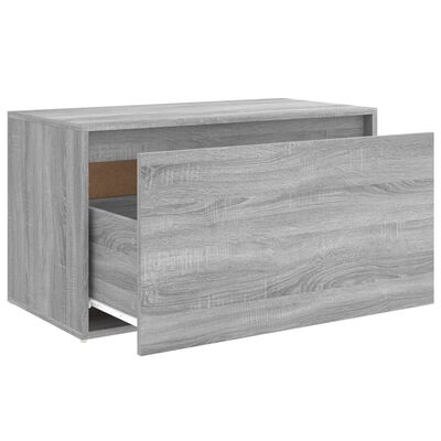 vidaXL Bancă de hol, gri sonoma, 80x40x45 cm, lemn prelucrat