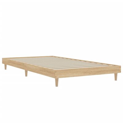 vidaXL Cadru pat fără saltea stejar sonoma 100x200 cm lemn prelucrat