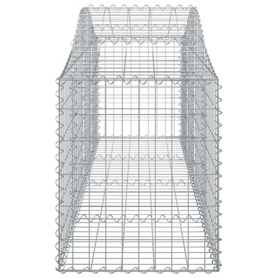 vidaXL Coșuri gabion arcuite 30 buc, 200x50x60/80 cm, fier galvanizat