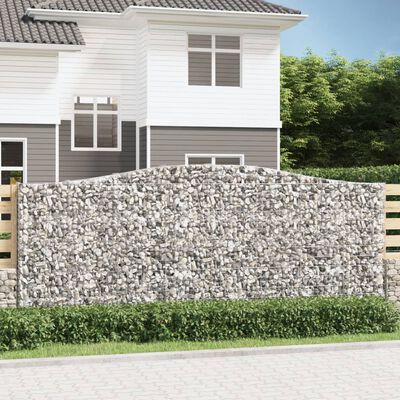 vidaXL Coșuri gabion arcuite 3 buc. 400x30x160/180 cm fier galvanizat