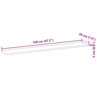 vidaXL Raft plutitor 3 buc. 120x20x2 cm, lemn masiv de acacia netratat