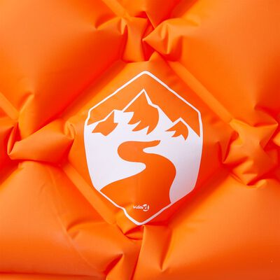 vidaXL Saltea camping gonflabilă cu pernă, 1 persoană, portocaliu