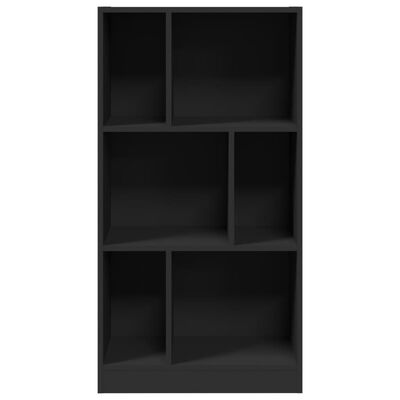 vidaXL Bibliotecă, negru, 57x28,5x107,5 cm, lemn prelucrat