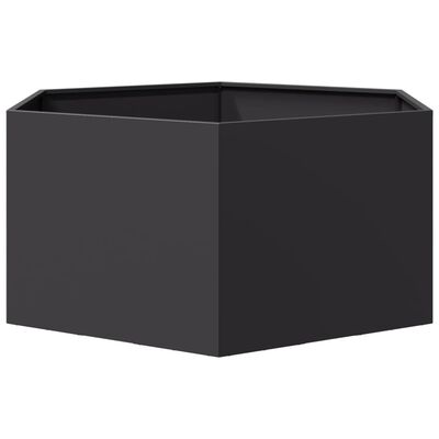 vidaXL Jardinieră de grădină negru 104x90x45 cm oțel hexagonal