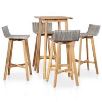 vidaXL Set mobilier de exterior, 5 piese, lemn masiv de acacia