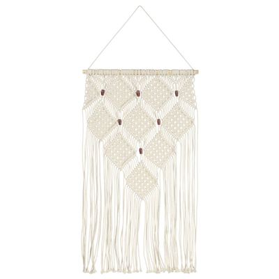 vidaXL Cuier de perete din macrame, 40x80, bumbac