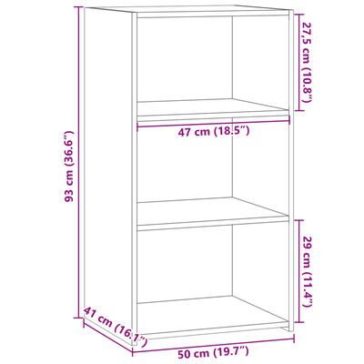 vidaXL Dulap, stejar sonoma, 50x41x93 cm, lemn prelucrat