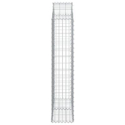 vidaXL Coș gabion arcuit, 100x30x140/160 cm, fier galvanizat