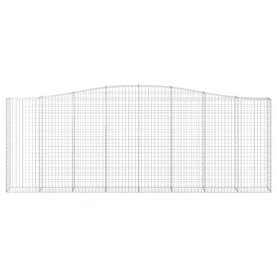 vidaXL Coș gabion arcuit, 400x30x140/160 cm, fier galvanizat