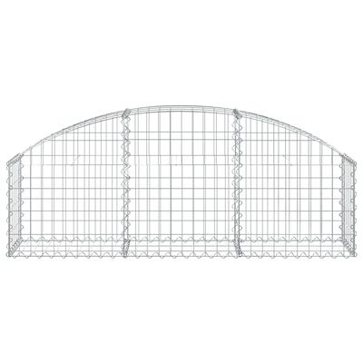 vidaXL Coș gabion arcuit, 150x30x40/60 cm, fier galvanizat