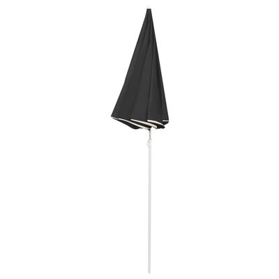 vidaXL Umbrelă de soare exterior, stâlp din oțel, antracit, 180 cm