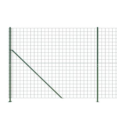 vidaXL Gard plasă de sârmă cu bordură, verde, 1,4x25 m