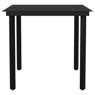 vidaXL Set de mobilier pentru grădină, 3 piese, negru