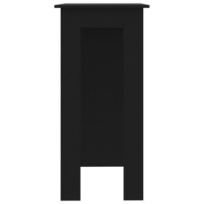 vidaXL Masă de bar cu raft, negru, 102x50x103,5 cm, PAL