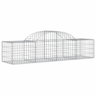 vidaXL Coșuri gabion arcuite 9 buc, 200x50x40/60 cm, fier galvanizat