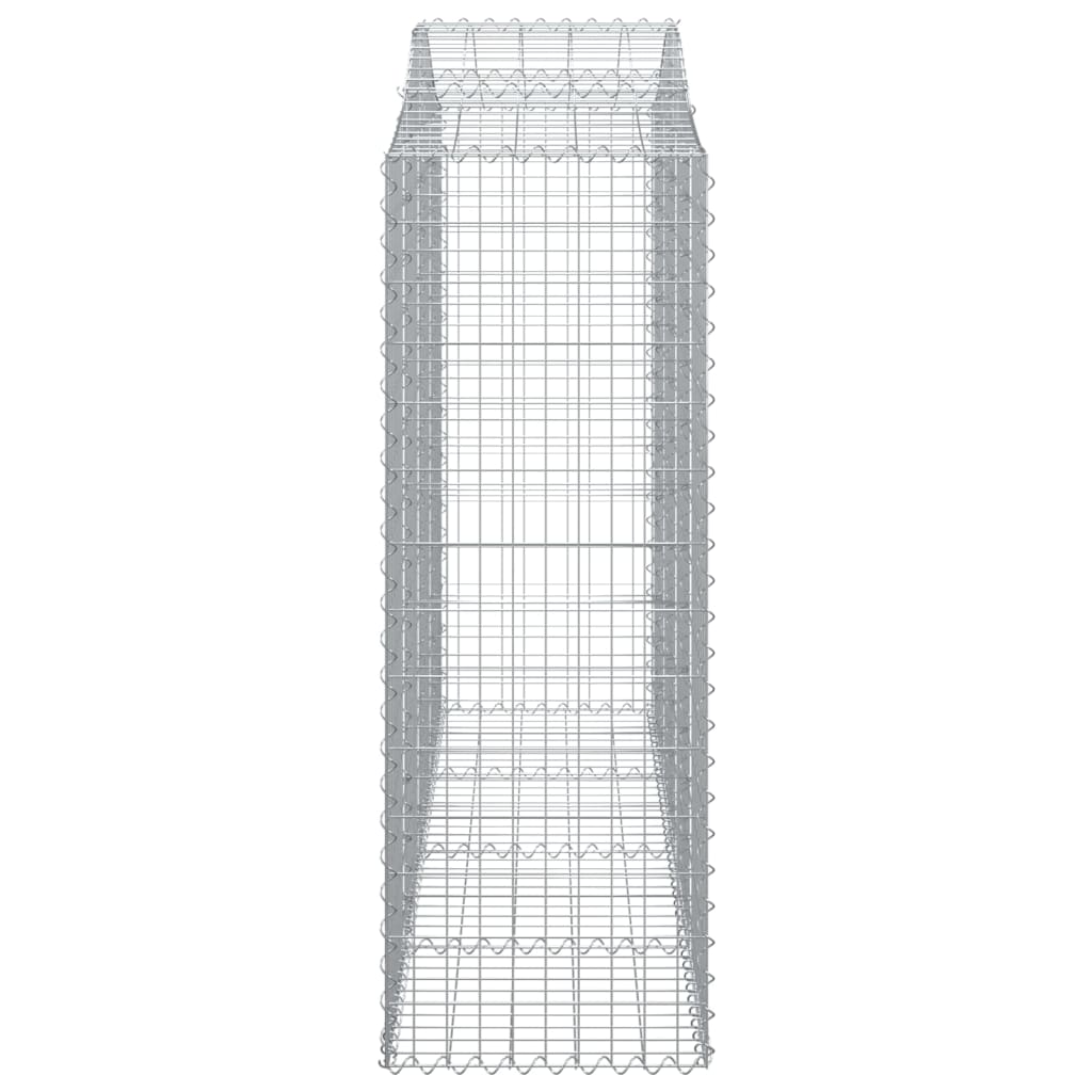 vidaXL Coșuri gabion arcuite 5 buc, 200x50x140/160 cm, fier galvanizat