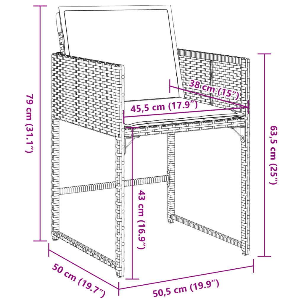 vidaXL Set mobilier de grădină cu perne, 13 piese, negru, poliratan