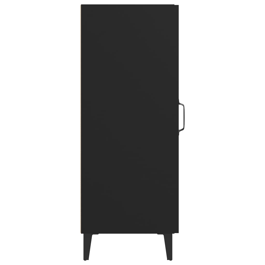 vidaXL Servantă, negru, 34,5x34x90 cm, lemn compozit