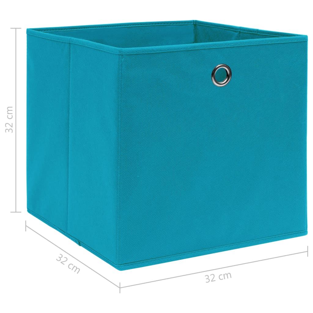 vidaXL Cutii de depozitare, 4 buc., bleu, 32x32x32 cm, textil
