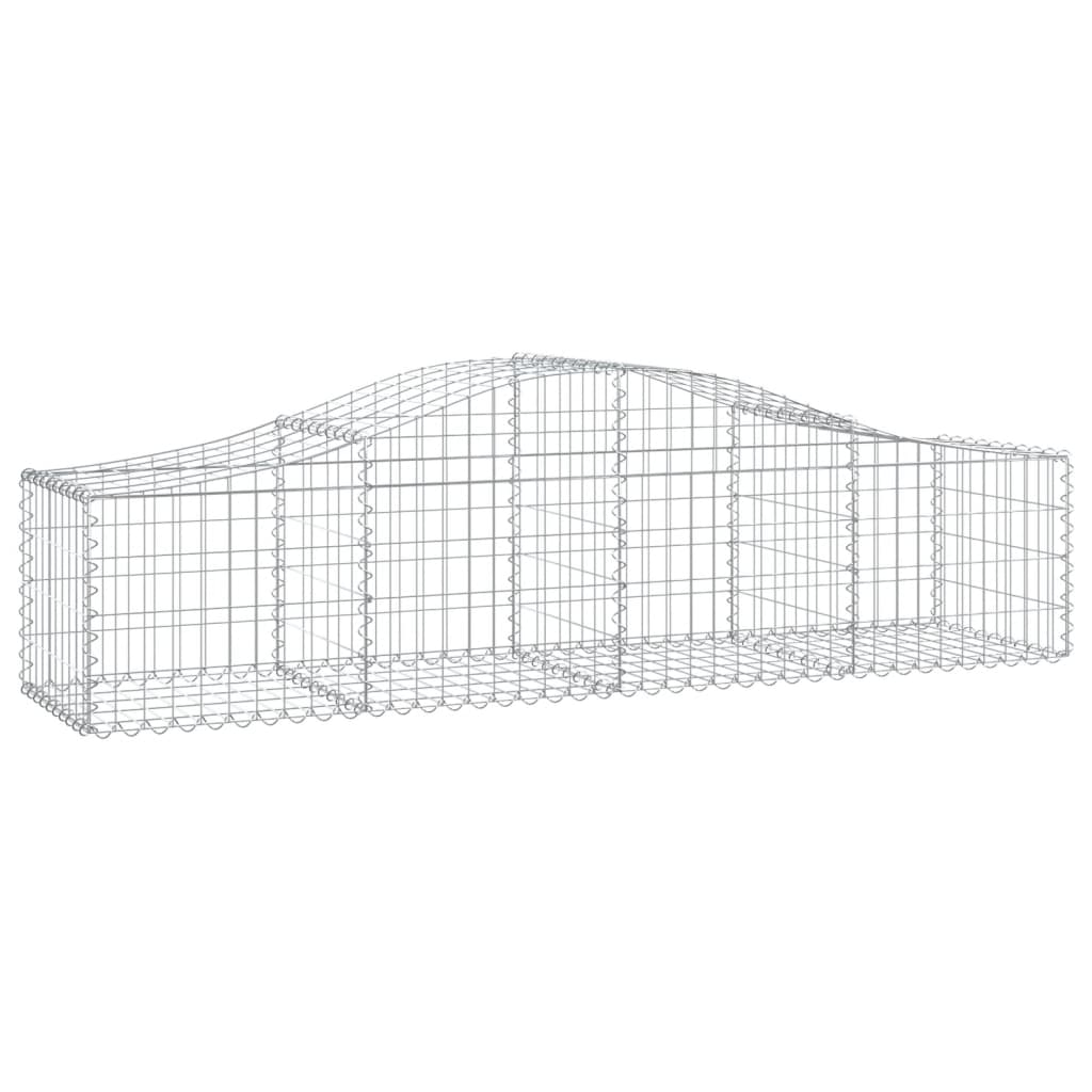 vidaXL Coșuri gabion arcuite 4 buc, 200x50x40/60 cm, fier galvanizat