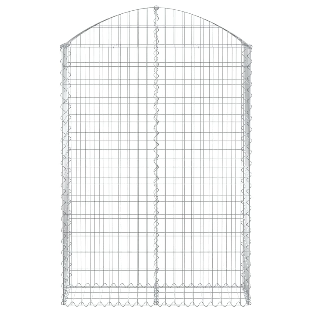 vidaXL Coș gabion arcuit, 100x30x140/160 cm, fier galvanizat