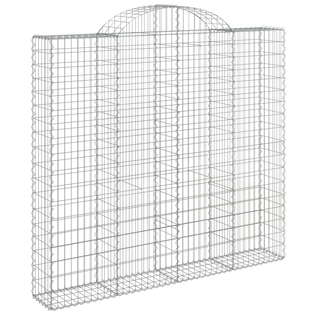 vidaXL Coșuri gabion arcuite 3 buc, 200x30x180/200cm, fier galvanizat