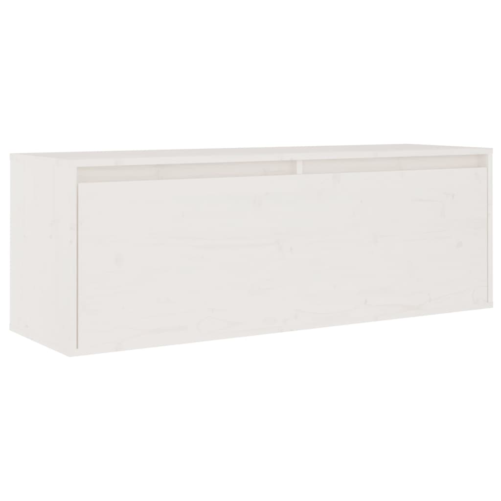 vidaXL Dulap de perete, alb, 100x30x35 cm, lemn masiv de pin