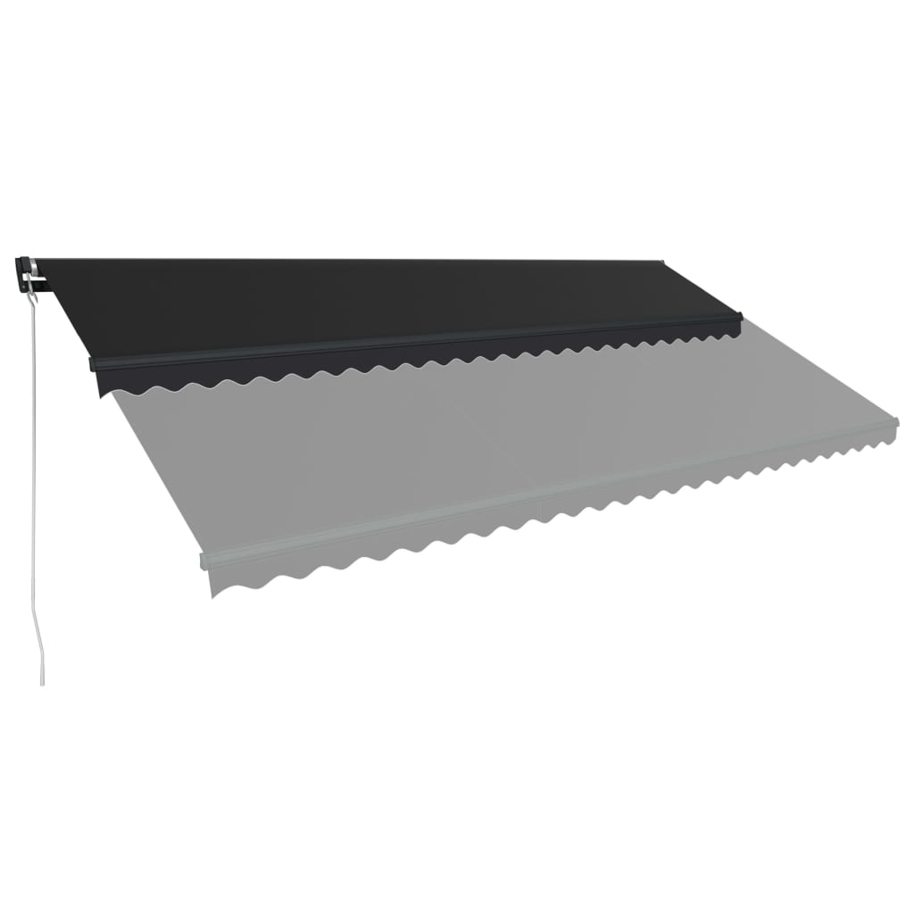 vidaXL Copertină retractabilă manual cu LED, antracit, 600 x 300 cm