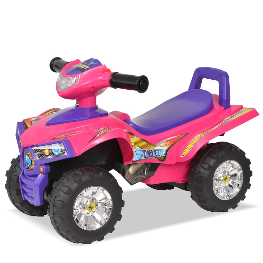 vidaXL ATV de plimbare pentru copii cu sunet și lumină roz și violet