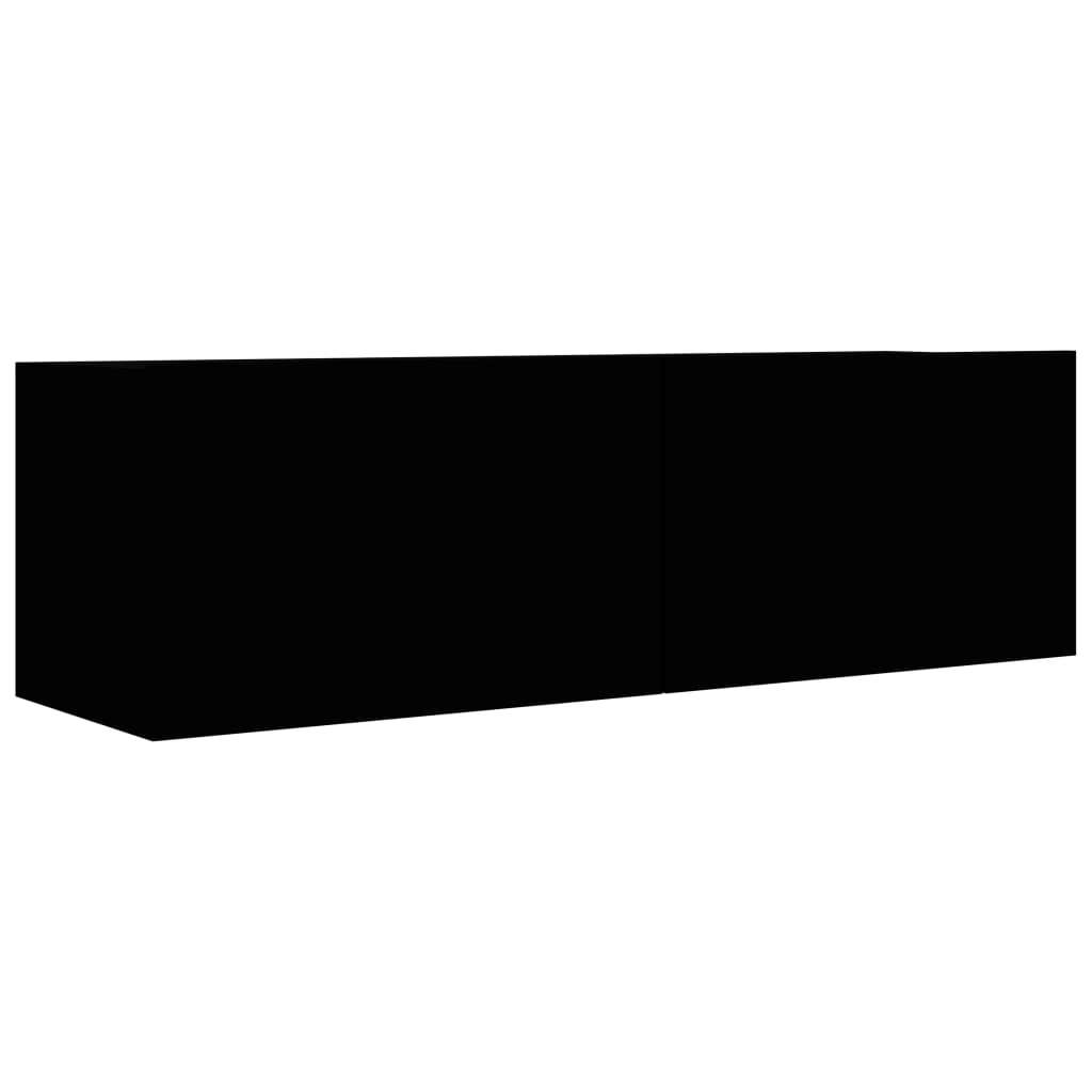 vidaXL Comodă TV, negru, 100 x 30 x 30 cm, lemn prelucrat